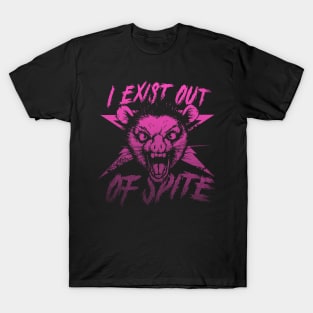 I Exist Out of Spite Possum T Shirt, Possum T-Shirt